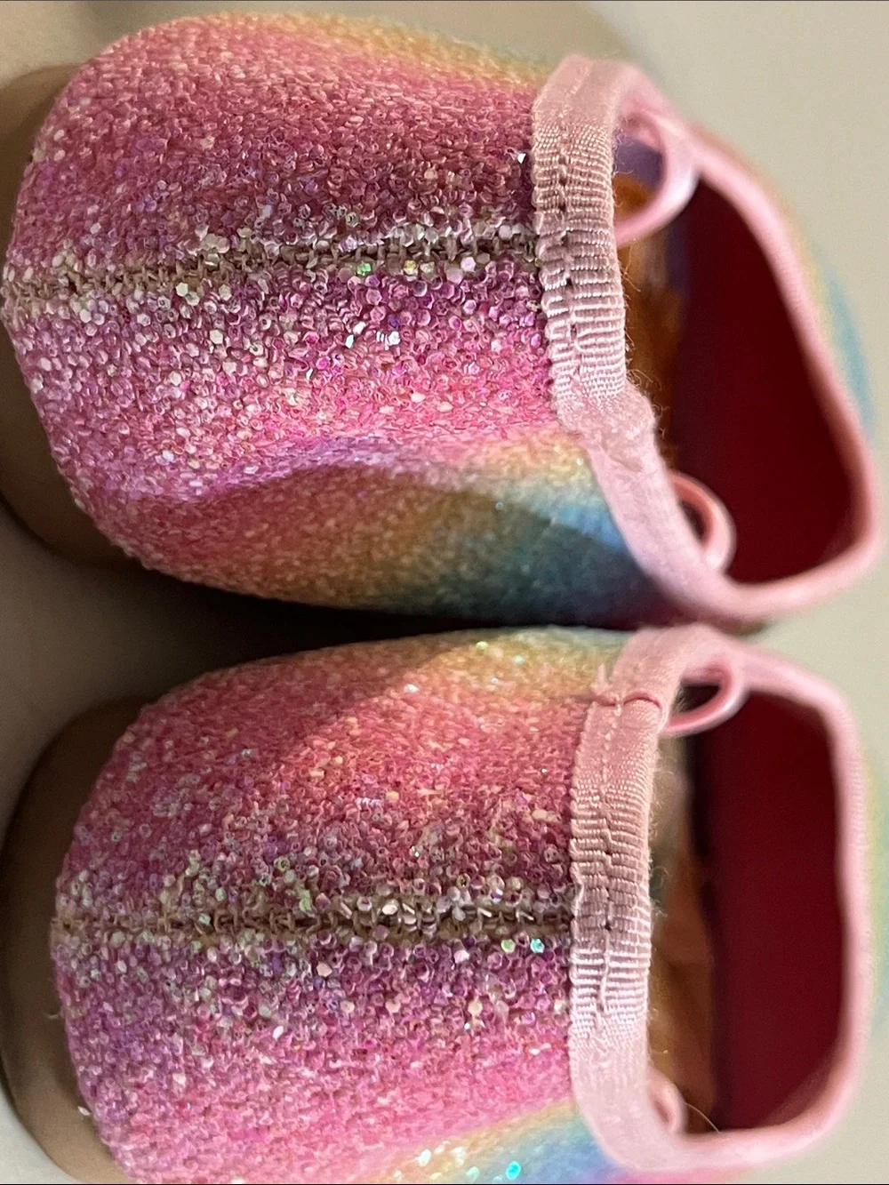 H&M Girls' Pink Glitter Disney Princess Ballet Flats